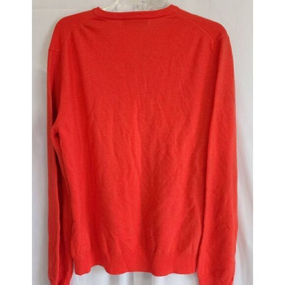 Vintage Retro Joe Rivetto Graphic Red V Neck Sweater Made in Italy Size Large C2 - Picture 2 of 7